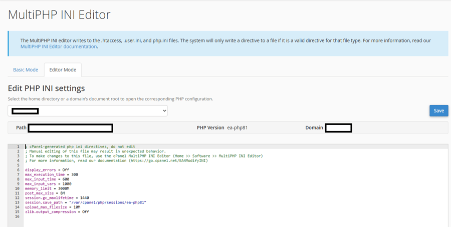 MultiPHP INI Editor